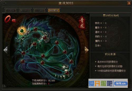 传奇霸业Boss积分兑换系统玩法攻略