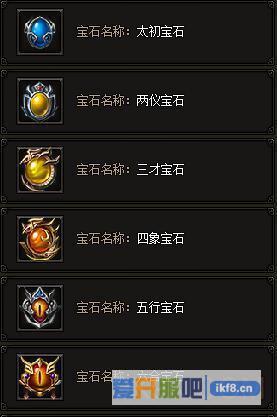 传奇霸业宝石升级数据介绍