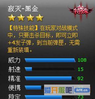 火线精英寂灭黑金属性技能介绍