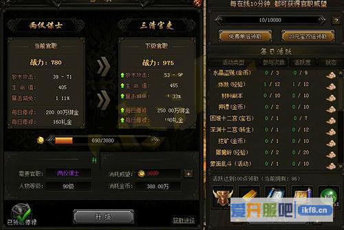 赤月传说2官职快速升级