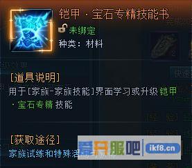 神仙劫铠甲宝石专精技能书